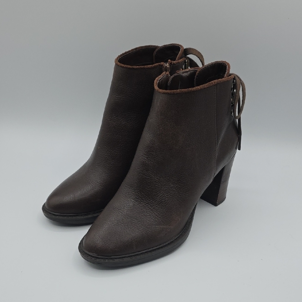 AEROSOLES Rich Brown Ankle Leather Booties